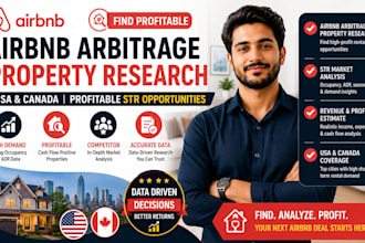 find profitable airbnb arbitrage properties in UK US ca for airbnb str property