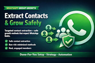 extract contacts and avoid ban new whatsapp group growth