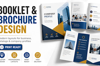 design booklet, brochure, catalog, company profile and annual report design