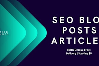 write SEO blog posts and articles for your website
