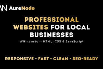 build a professional website for your local business