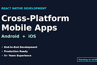 develop react native mobile app for android and ios