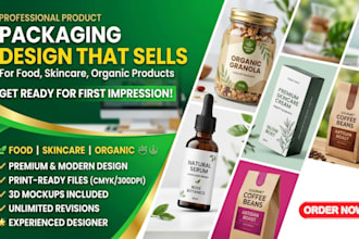 do label packaging food, skincare, organic packaging design