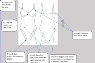 create professional fashion tech packs for production ready garments