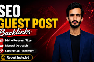 publish niche relevant guest posts with SEO backlinks