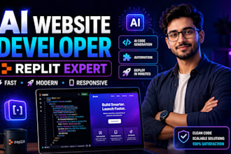 build modern ai websites using replit