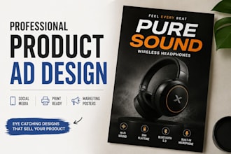 design eye catching product advertisement posters