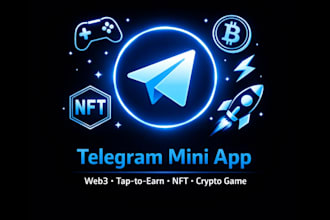 create telegram mini app with web3, ai chatbot and game features