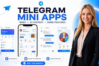 create telegram mini app with web3, ai chatbot and game features