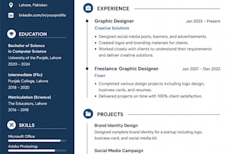 design professional CV resume