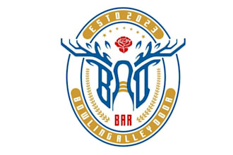 design custom bowling bad bar brand logo