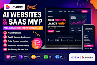 lovable ai website, saas, ai landing page with lovable stripe integration