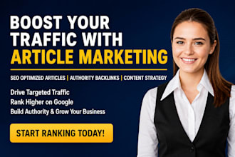 do SEO article promotion for massive traffic