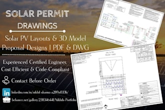 create solar pv permit plans and proposal designs