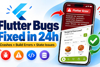 fix flutter bugs, crashes, build errors and state issues fast