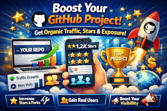 promote and grow your github project with organic traffic stars and exposure
