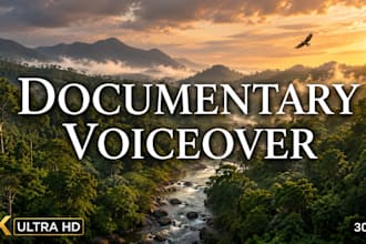 create a cinematic ai documentary voiceover in english