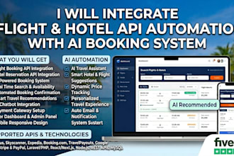 integrate flight hotel API automation with ai booking system