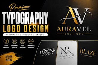 design luxury typography and wordmark logo