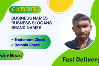 create catchy business names and brand slogans expert help