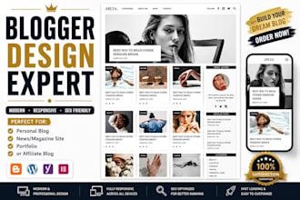 design, customize, and fix any blogger website