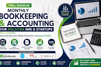 manage monthly bookkeeping and accounting for malaysia sme and startups