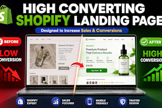 design a high converting shopify landing page that increases sales