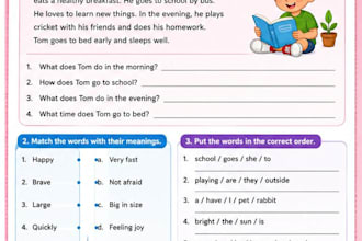 create custom english worksheets for kids and students