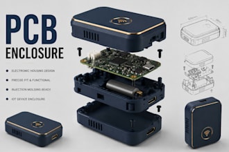 render 3d electronic enclosure design waterproof 3d pcb 3d smart device casing