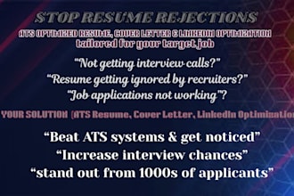 write a professional ats resume and executive CV for any job