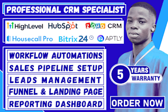 setup bitrix24 housecall pro hubspot zoho and gohighlevel