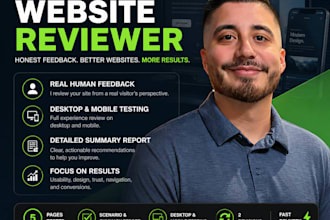 test your website and provide honest user feedback