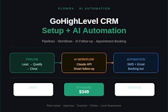 set up ghl CRM gohighlevel with ai automation and workflow pipelines