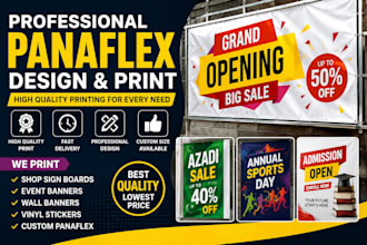 design professional and eye catching panaflex, flex banner