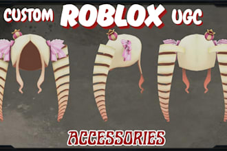 create custom roblox ugc accessories, roblox hair and 3d models