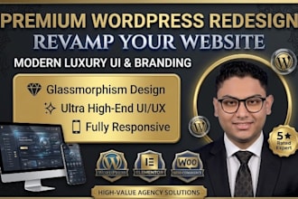 redesign and revamp your wordpress website into a modern luxury design