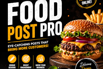 design eye catching instagram posts for restaurants
