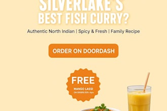 design modern food and restaurant social media posts