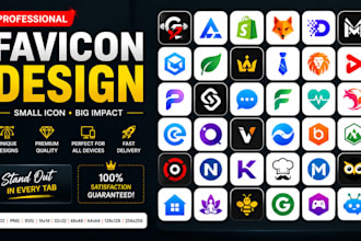 design modern favicon and app icon for website or app