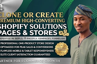 clone shopify store, design or redesign shopify website, copy dropshipping store