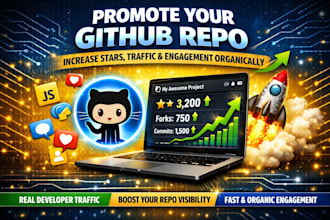 promote your github repo to increase stars, traffic, and engagement organically