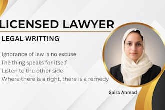 write legal article and academic content as licensed lawyer