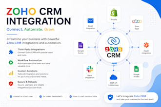 do zoho CRM integration, workflow automation and custom setup