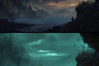 craft stunning 3d concept art and digital illustrations