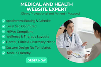 medical website design health care website dental clinics website