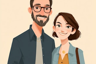 make couple portrait illustration