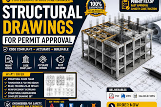 create structural drawings and calculations for permit approval