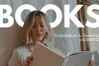 translate and summarize books in any language