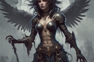 do fantasy acharacter , fantasy, and horror character art