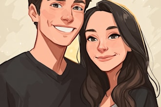design couple portrait wedding portrait